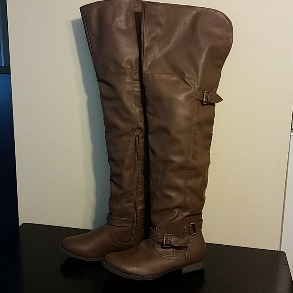 Charlotte Russe Brown Thigh High Boots